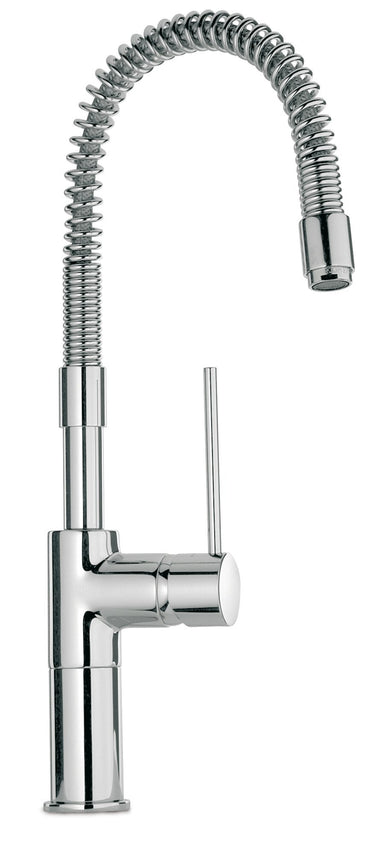 Latoscana Elba single Handle Kitchen Faucet With Spring Spout, Stream Only In Chrome touch on bathroom sink faucets Latoscana